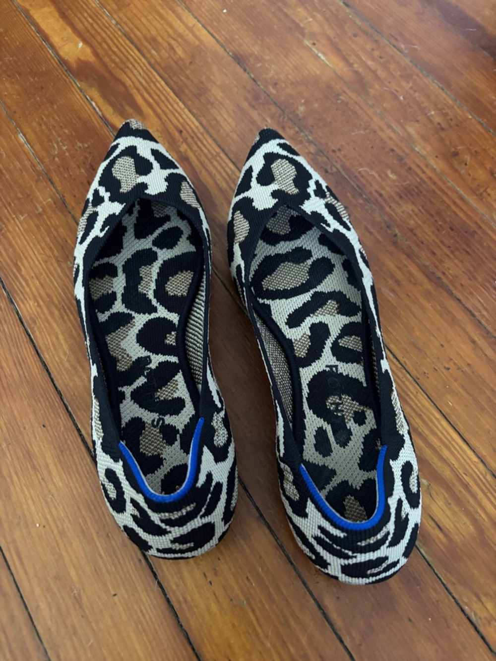 Rothy’s Leopard Print Pointed Toe Flats